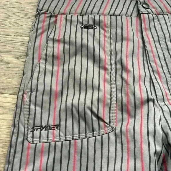🔥Spyder🔥 | Grey  snow pants with black and red stripes - Picture 5 of 15